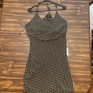 TeezeMe Green Dress with Cream polka dots. Size XXL, never worn